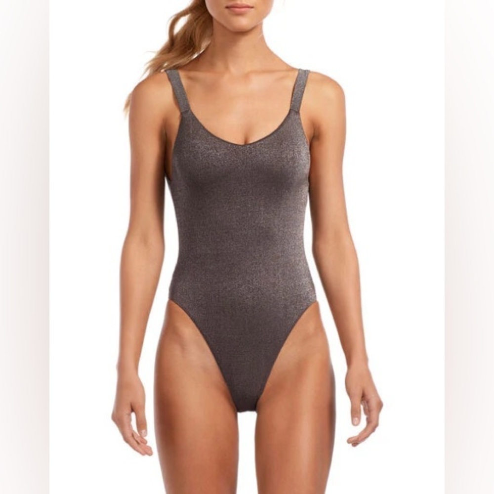 NWT! Vitamin A Swimwear 'Leah' One Piece in Graphite Metallic - Size XS 🏝️